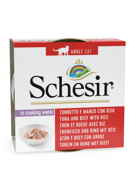 Schesir Can for Cat Tuna and Beef w/Rice 85g