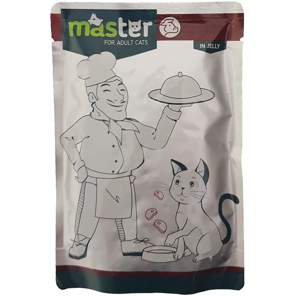 Pet Interest Master Cat Pouch w/Meat 80g