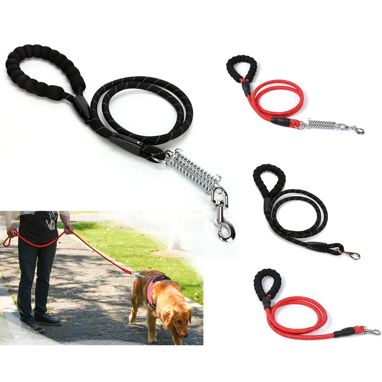 LEASHES HAWOO RED & BLACK