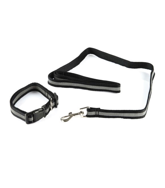 Pets.Love.Earth Pet Collar & Lead Set Black