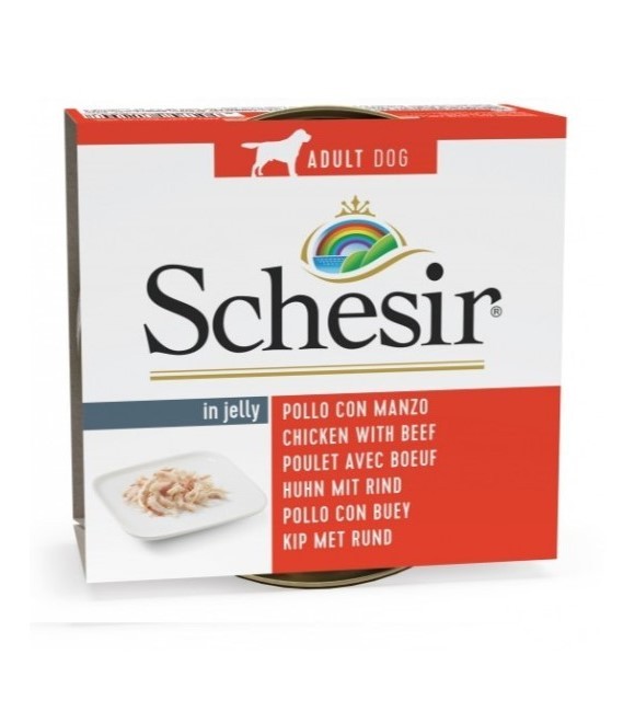 Schesir Canned Dog Food W/ Chicken Fillet & Beef