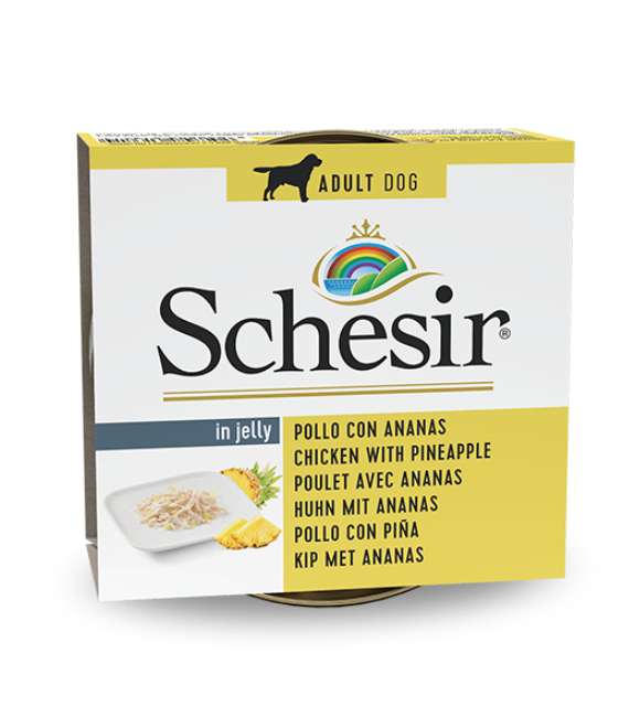 Schesir Chicken Fillet W/ Pineapple Can dog Food