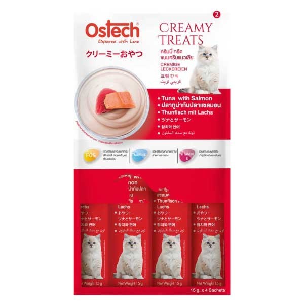 OSTECH CREAMY TREATS TUNA W/SALMON 15G