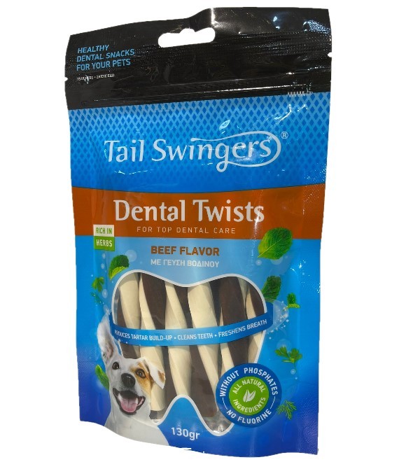 Tail Swingers Dental Twists - Beef Flavor