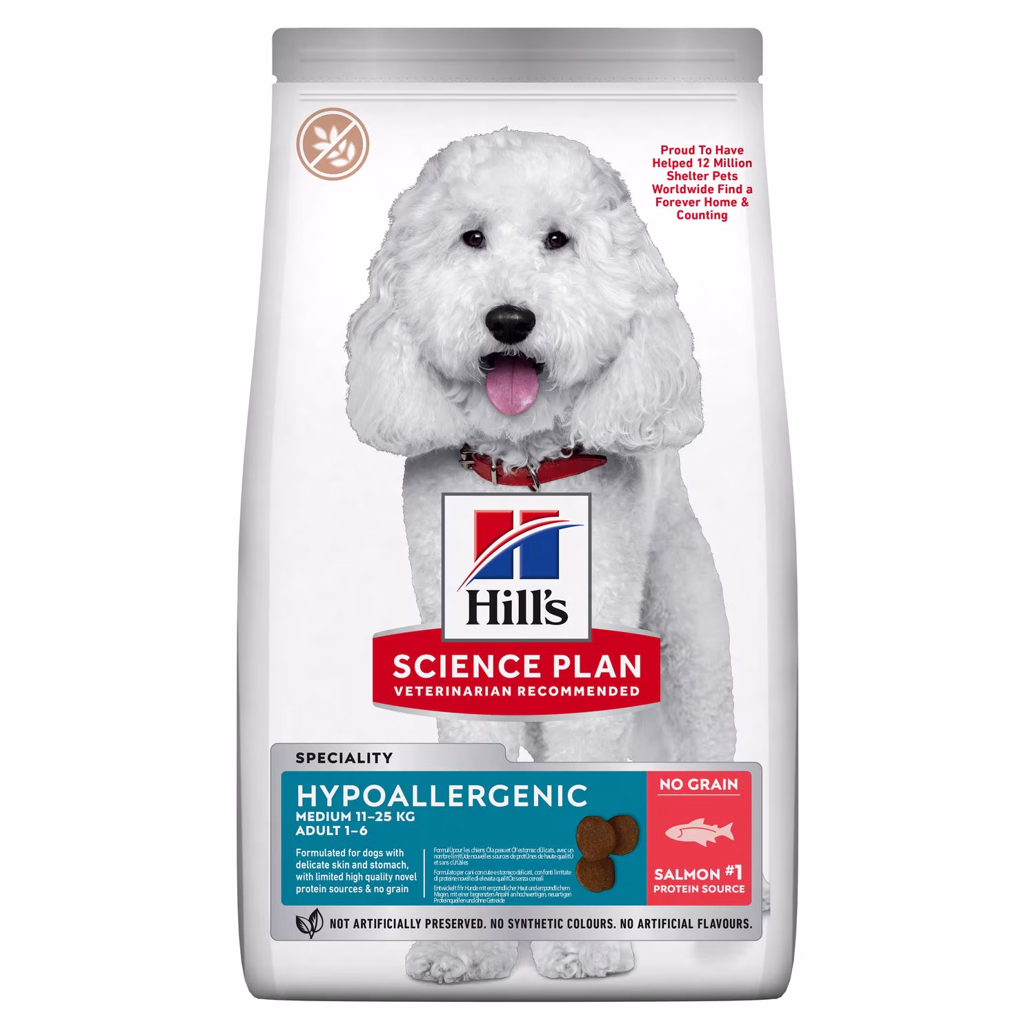 SP HILLS HYPOALLEGENIC MEDIUM1-6 SALMON 2.5 KG