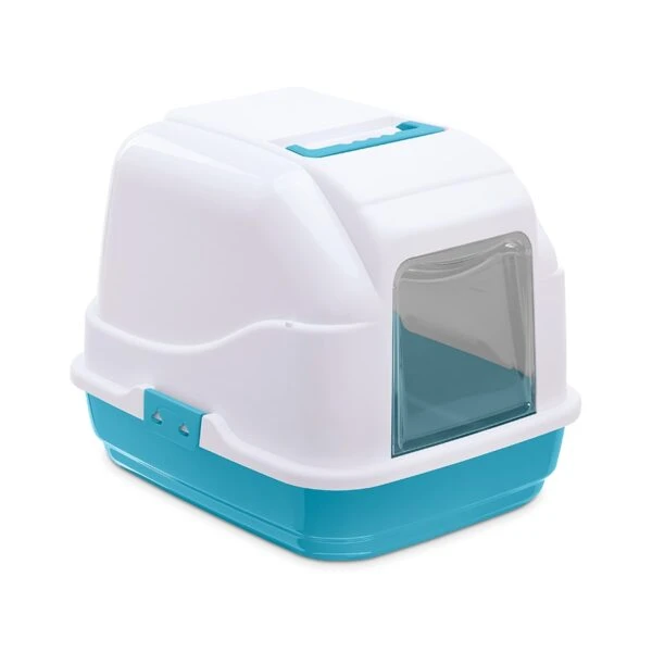 MY CAT Hooded cat litter - Light-Blue