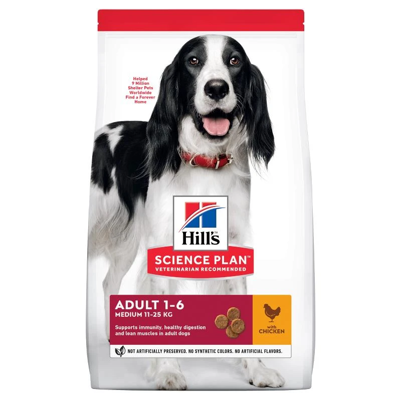 Hill's Science Plan Adult Medium Breed Dry Dog Food with Chicken 2.5 kg