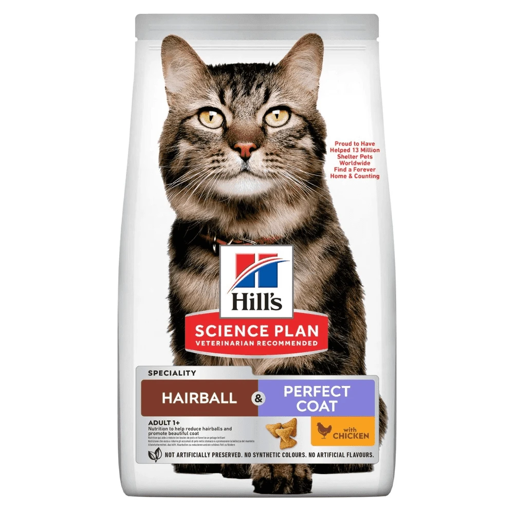 Hills Science plan Hairball & Perfect Coat Adult Cat 1.5 KG