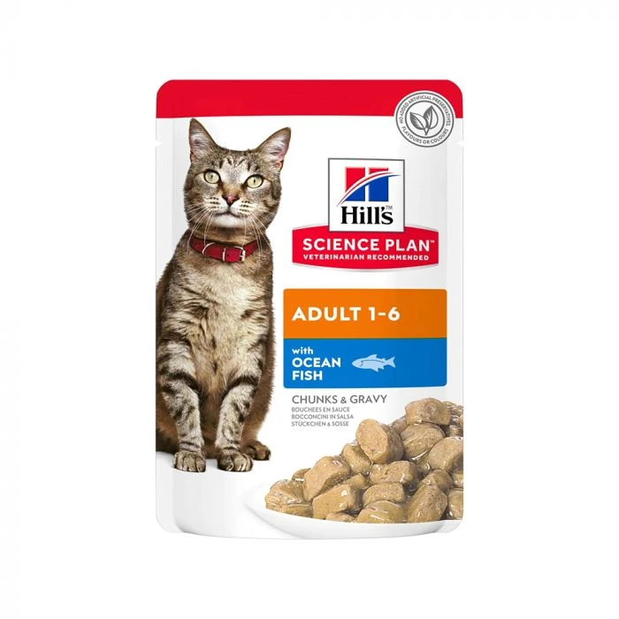 Hill's Science Plan Adult Cat Wet Food with Ocean Fish Pouch 85 g