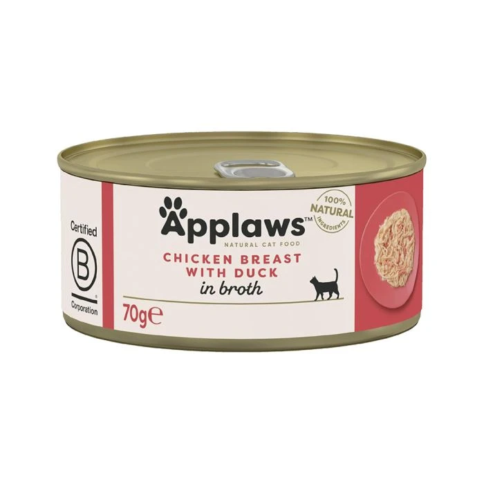 Applaws Chicken Breast with Duck in Broth Canned Cat Food - 70 g