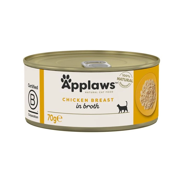 Applaws Chicken Breast in Broth Canned Cat Food - 70g