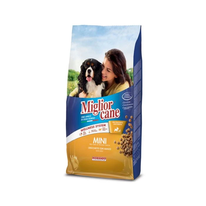 Miglior Dog Mini Croquettes Beef Dry Dog Food - 1.5 Kg