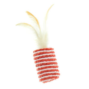 SISAL CYLINDER WITH FEATHERS - AVC Pet Store