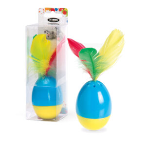 OVAL CAT TOY WITH FEATHER - AVC Pet Store