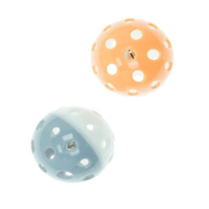 SET OF 2 PLASTIC BALLS WITH BELL - AVC Pet Store