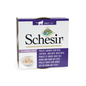 Schesir Can Cat Chiken & Beef w/Rice 85g - AVC Pet Store