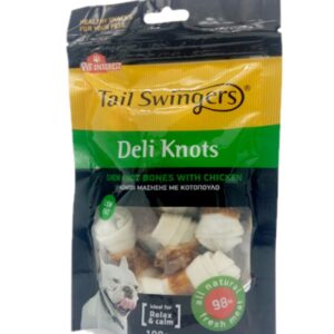 Tail Swingers Deli Knots Chew bones w/chicken - AVC Pet Store