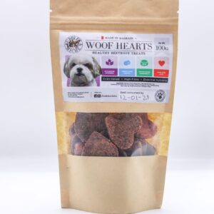 Woof Hearts ( beetroot biscuits) 100 g - AVC Pet Store