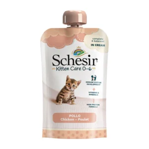 SCHESIR KITTEN CHICKEN IN CREAM 150G IN POUCH - AVC Pet Store