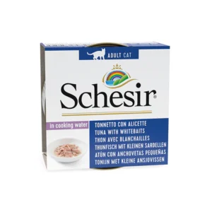 SCHESIR TUNA w/WHITEBAITS IN WATER 85G IN CAN - AVC Pet Store