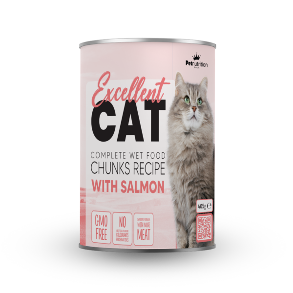 Excellent Cat Chunks with Salmon 405g - AVC Pet Store