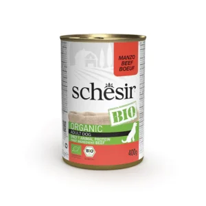 Schesir Bio Oragnic Can for Dog with Beef Pate