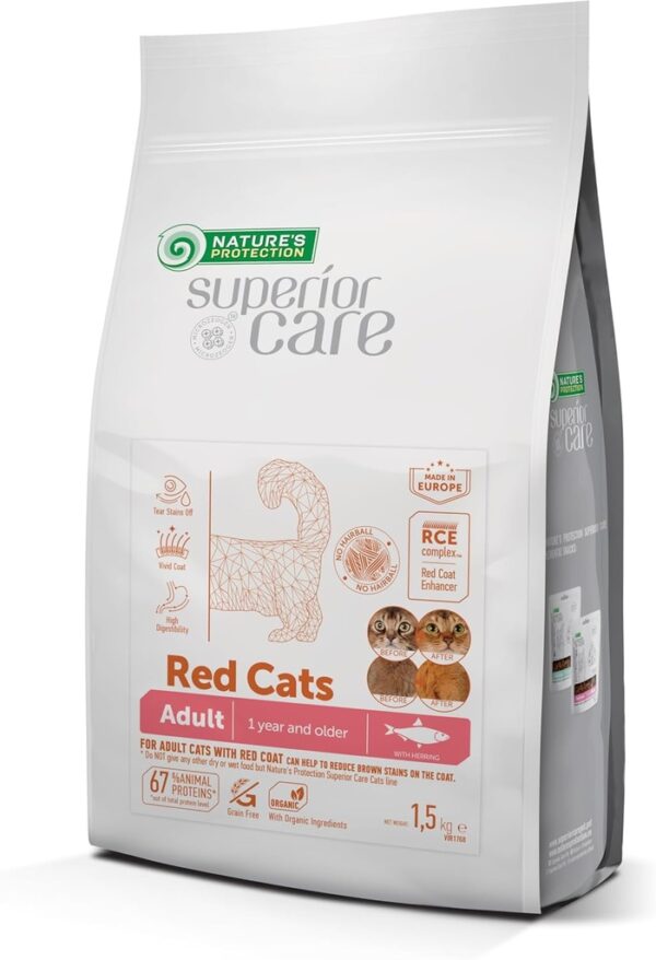 Nature's Protection Superior Care For Red Cats with Herring Adult