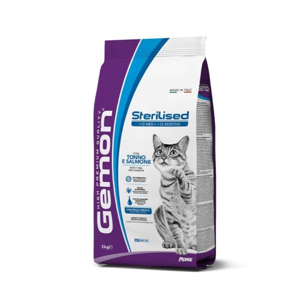 Gemon- Tuna and Salmon Sterilized Cat 2kg - Adult