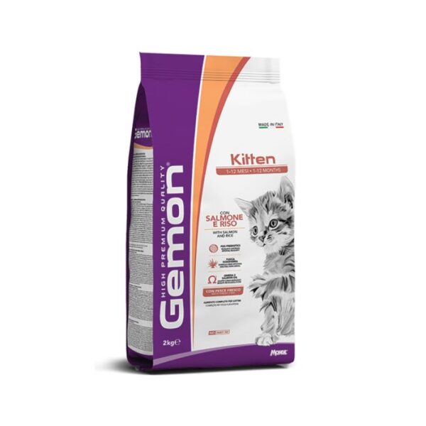 Gemon Kitten with Salmon and Rice Dry Kitten Food - 2 kg